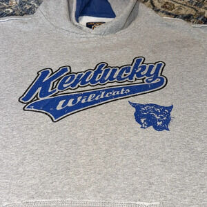 UK University of Kentucky wildcats gray pullover long sleeve hoodie XLG YOUTH